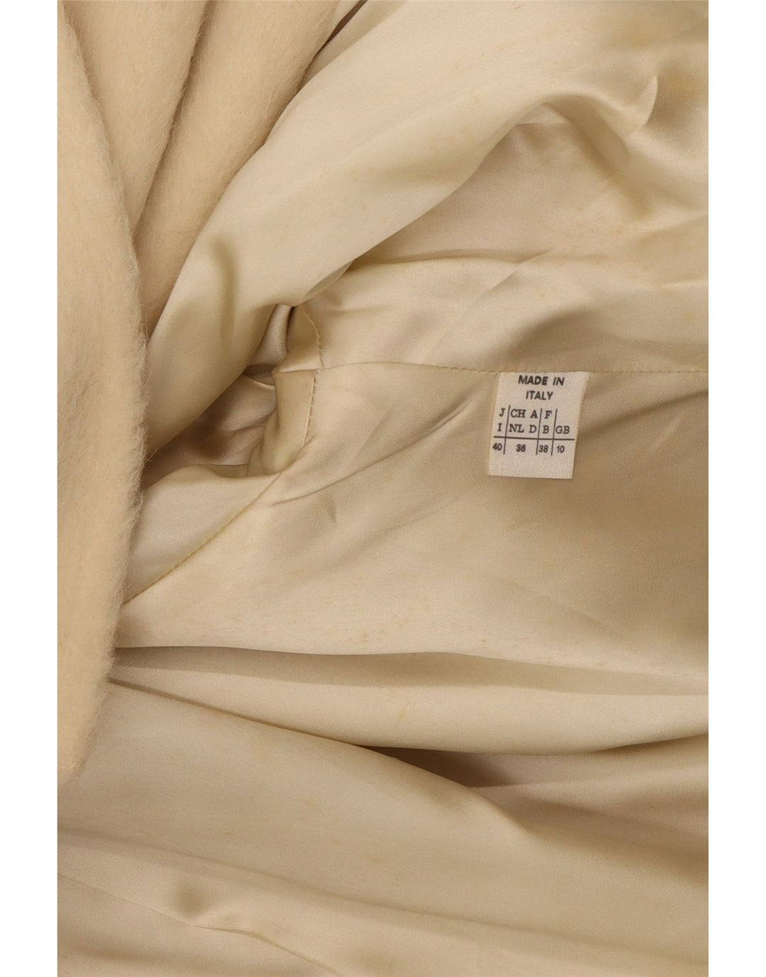 Max Mara Dame Dobbeltradet Frakke UK 10 Small Off White Classic