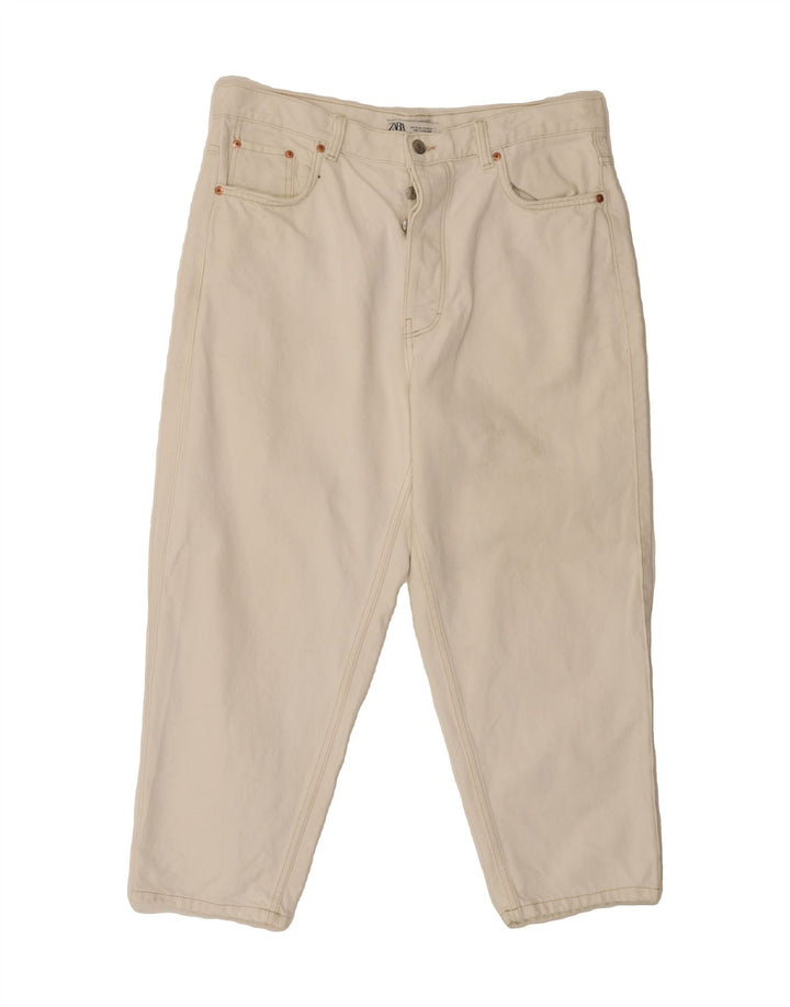 ZARA Mens Cropped Jeans EU 44 Large W34 L24 White Vintage Zara and Second-Hand Zara from Messina Hembry 