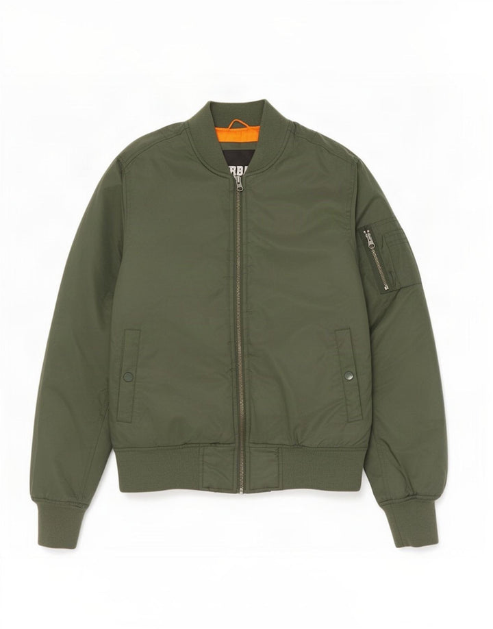 Urban Classics Herre Polstret Flight Aviator Jacket UK 36 Small Green Nylon