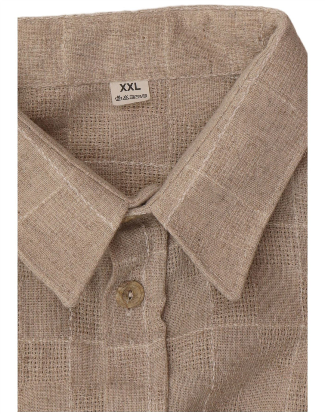 VINTAGE herreskjorte 2XL beige ternet