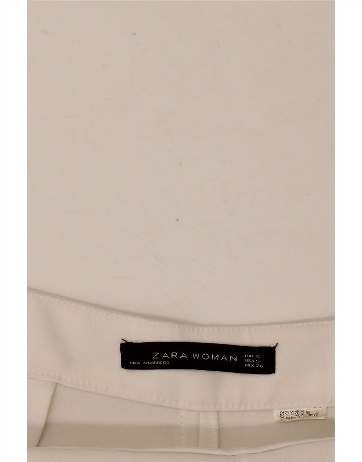 Zara Dame Flare Casual Bukser Small W26 L25 White