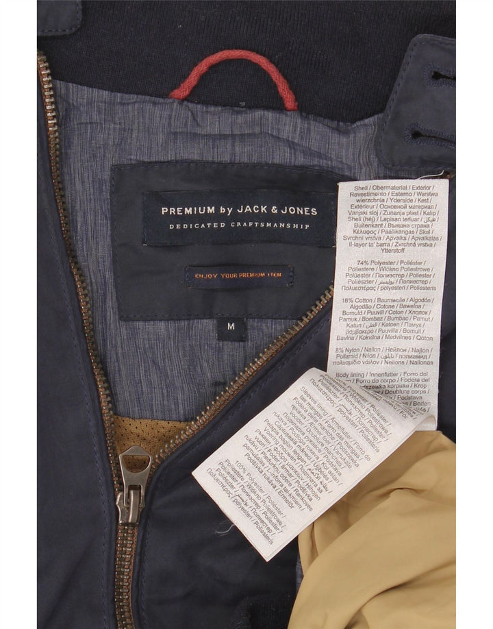 Jack & Jones Bomberjakke til mænd UK 38 Medium Navy Blue Polyester