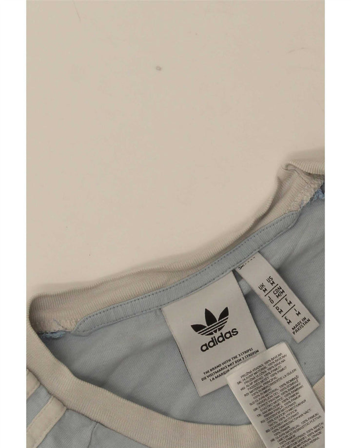 Adidas T-shirt top mellemblå bomuld til mænd