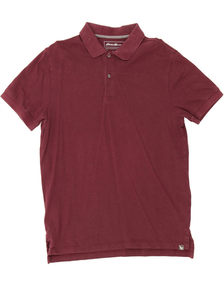 EDDIE BAUER Mens Polo Shirt Medium Burgundy Cotton Vintage Eddie Bauer and Second-Hand Eddie Bauer from Messina Hembry 