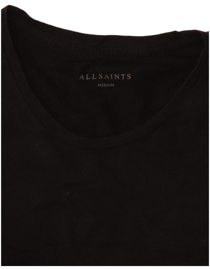 ALL SAINTS Herre T-Shirt Top Medium Sort Bomuld