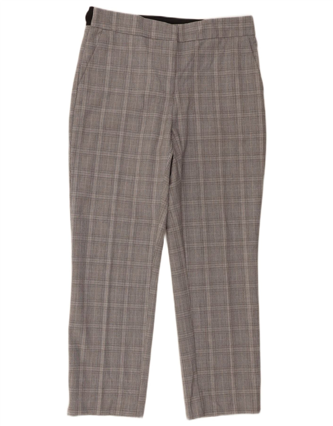 Zara Slim Chino Bukser Large W30 L27 Grå ternet polyester