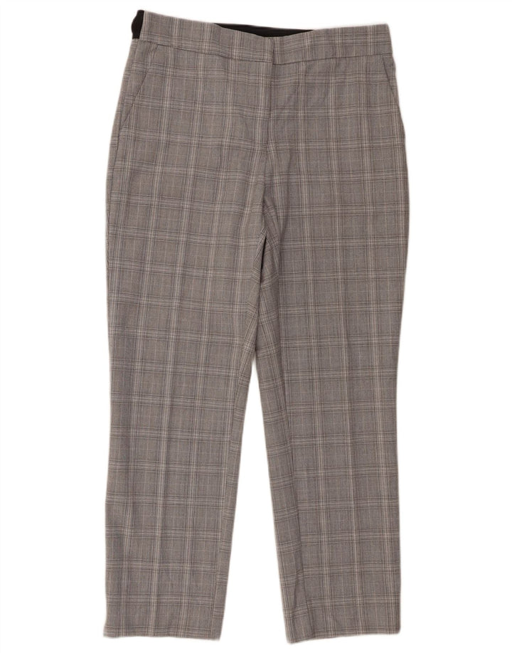 Zara Slim Chino Bukser Large W30 L27 Grå ternet polyester