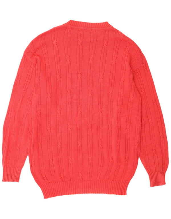 Benetton dame sweater med rund hals DK 18 XL rød bomuld
