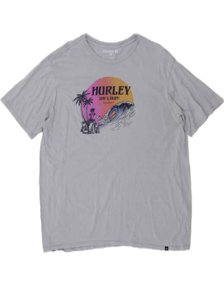 HURLEY Mens Graphic T-Shirt Top XL Blue Cotton Vintage Hurley and Second-Hand Hurley from Messina Hembry 