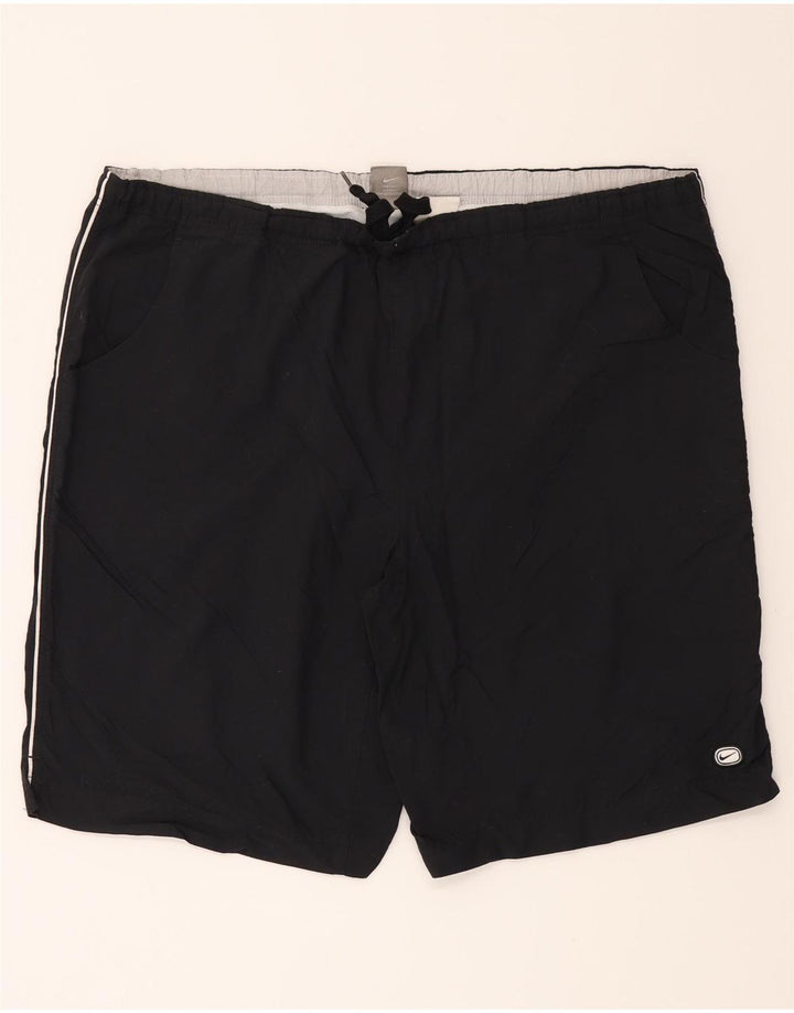NIKE Mens Graphic Sport Shorts 2XL Black Vintage Nike and Second-Hand Nike from Messina Hembry 