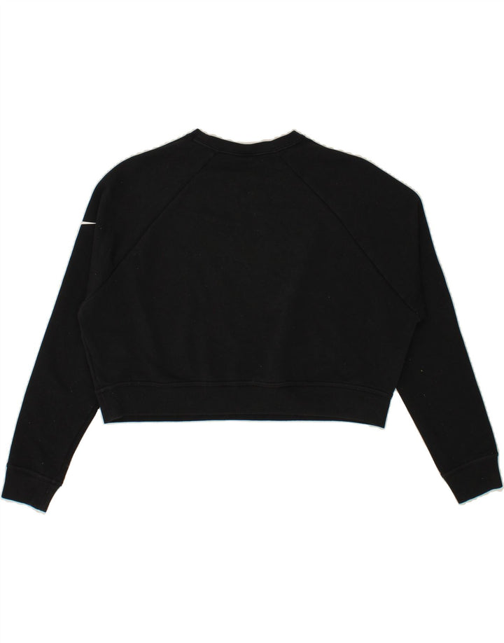 NIKE Womens Dri Fit Oversized Crop Sweatshirt Jumper UK 14 Medium Black Vintage Nike and Second-Hand Nike from Messina Hembry 