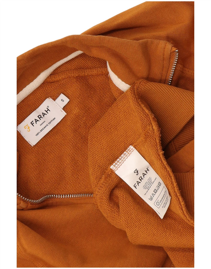 Farah Sweatshirt med lynlås til mænd, lille gul bomuld