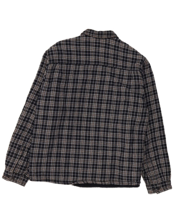 Vintage herre skovhugger flannel skjorte 2XL marineblå ternet bomuld