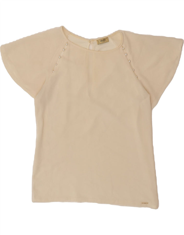 LIU JO Womens Blouse Top UK 14 Medium Off White Vintage Liu Jo and Second-Hand Liu Jo from Messina Hembry 