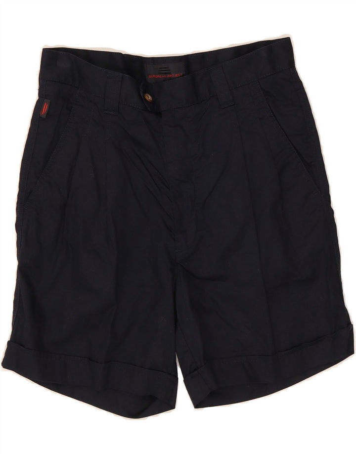 EUROPEAN PROJECT Mens Chino Shorts IT 48 Medium W30 Black Cotton Vintage European Project and Second-Hand European Project from Messina Hembry 