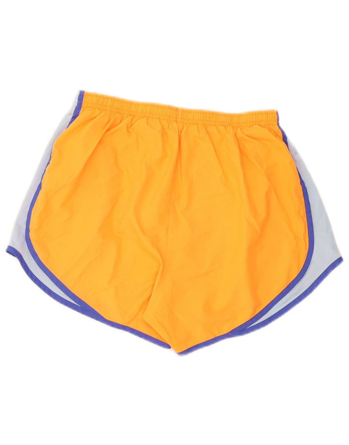 Nike Dame Dri Fit sportsshorts UK 12 Medium Orange Colourblock