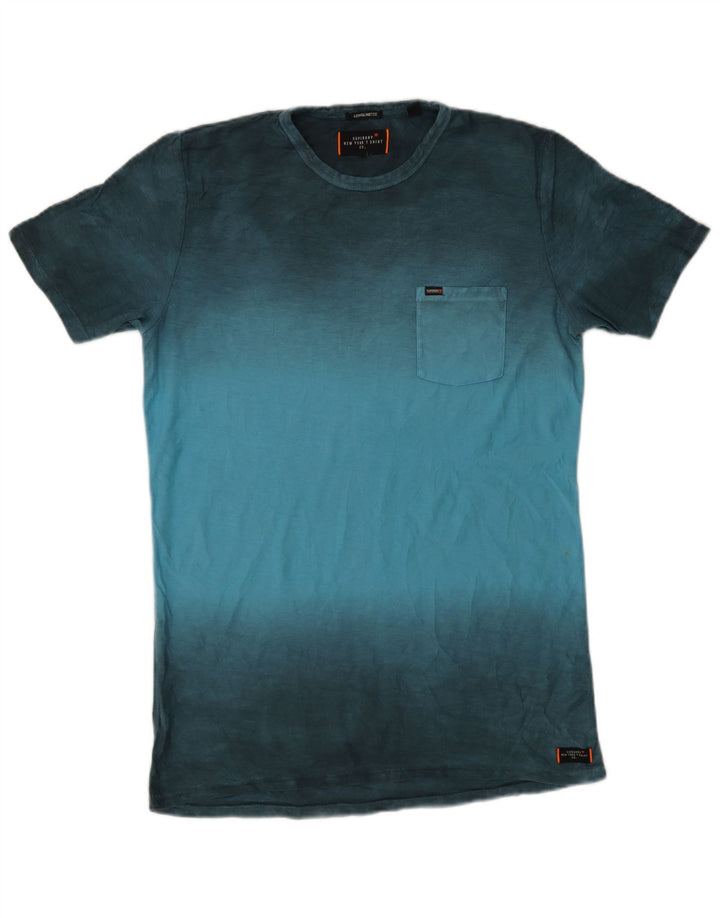 Superdry Herre T-shirt Top Large Blue Tie Dye