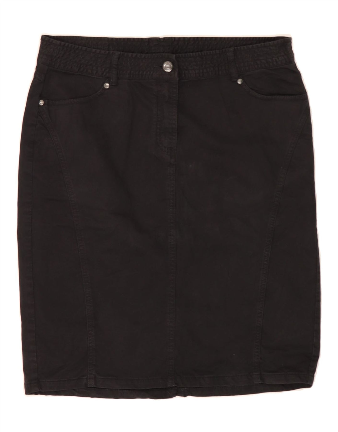 SERGIO TACCHINI Womens Pencil Skirt IT 46 Large W34  Black Cotton Vintage Sergio Tacchini and Second-Hand Sergio Tacchini from Messina Hembry 