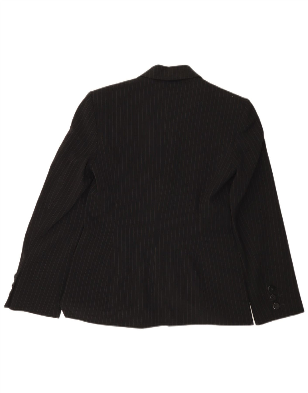 Marks & Spencer Dame 2 Button Blazer Jacket UK 8 Small Black Pinstripe