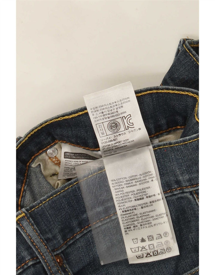 Levi's Herre 504 lige jeans W36 L27 blå bomuld