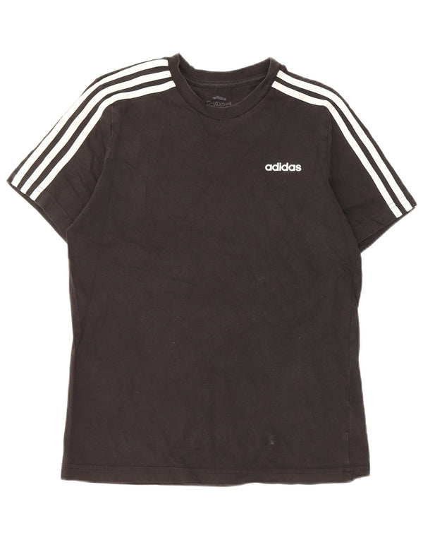 Adidas Boys T-Shirt Top 13-14 år Sort Bomuld