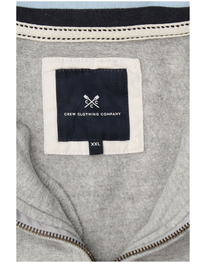 CREW CLOTHING Dame sweatshirt med lynlås-hals DK 20 2XL Grå Bomuld