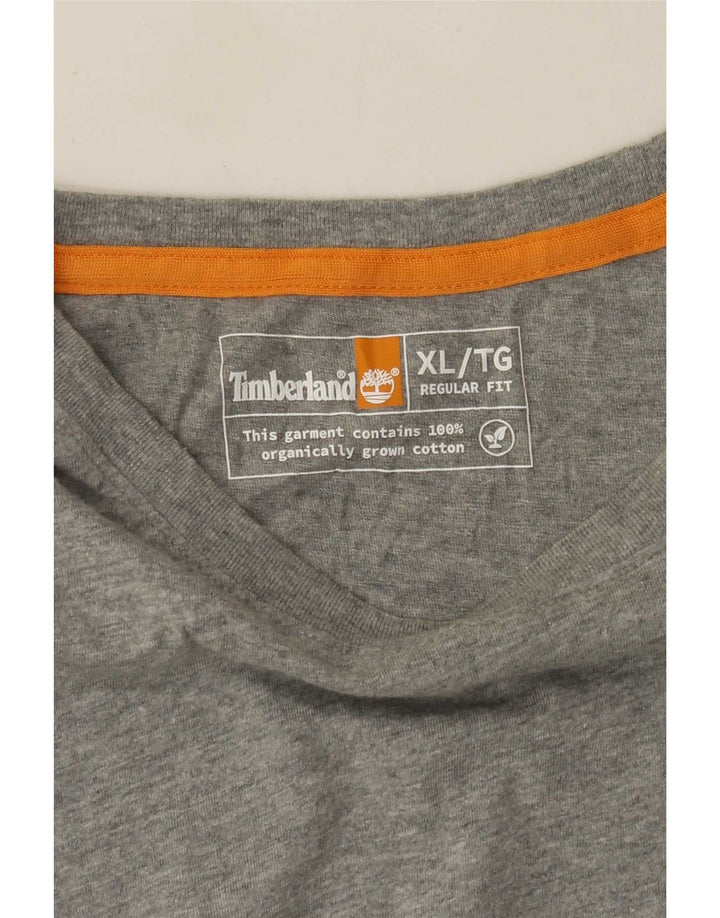 Timberland Herre Regular Fit Grafisk T-Shirt Top XL Grå