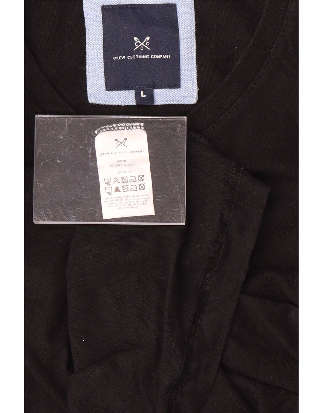CREW CLOTHING Mens T-Shirt Top Large Black Cotton Vintage Crew Clothing and Second-Hand Crew Clothing from Messina Hembry 