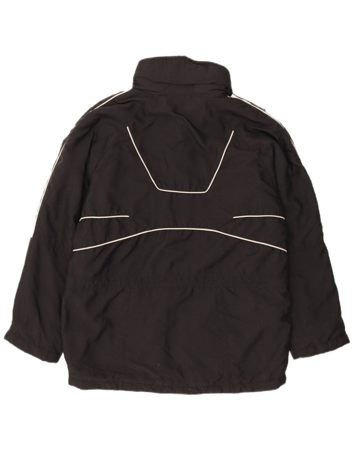 FILA Womens Loose Fit Windbreaker Coat US 8 Medium Black Polyamide