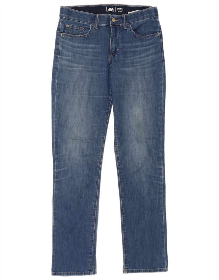 Lee Dame Mid Rise Regular Fit Straight Jeans W29 L33 Blå Bomuld
