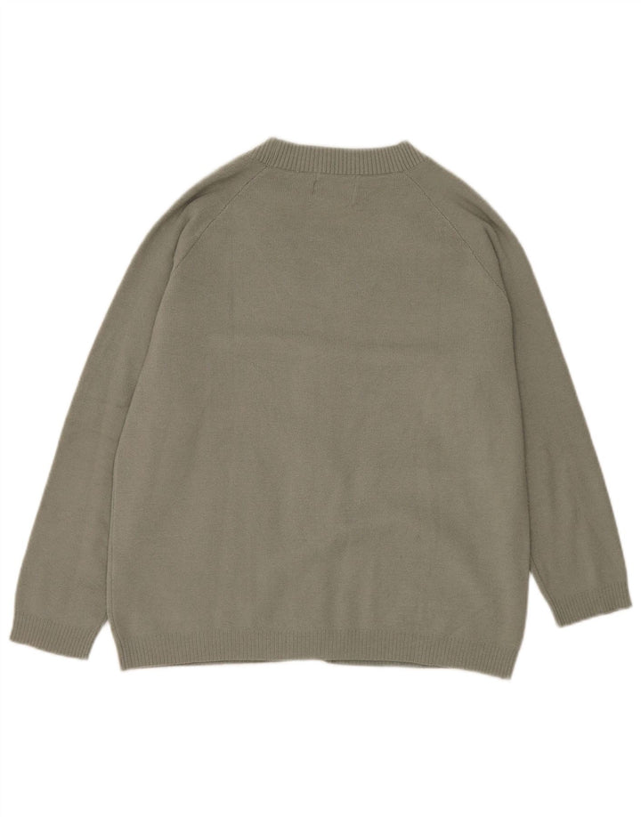 Zara Pige Cardigan Sweater 13-14 År Grøn Polyester