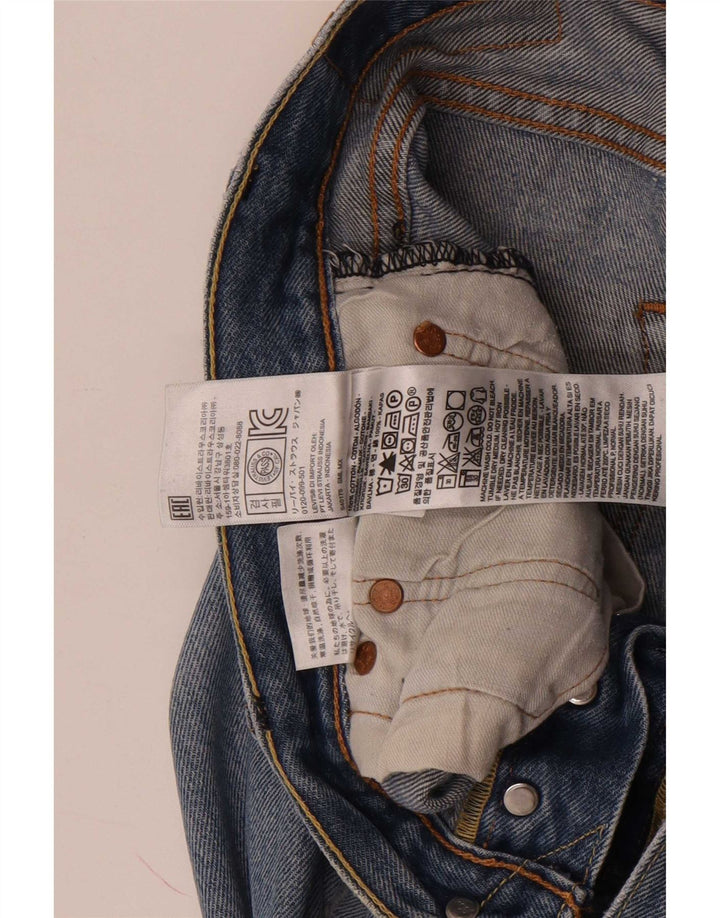 Levi's Men Distressed Straight Jeans W30 L34 Blå Bomuld