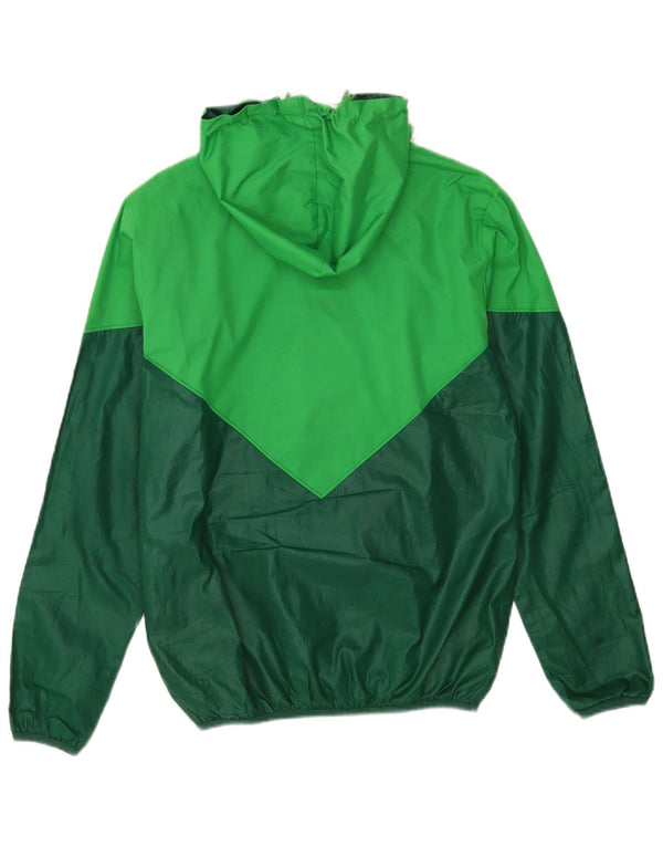 Adidas Regnjakke med hætte til mænd UK 34 XS Grøn Colourblock Polyester