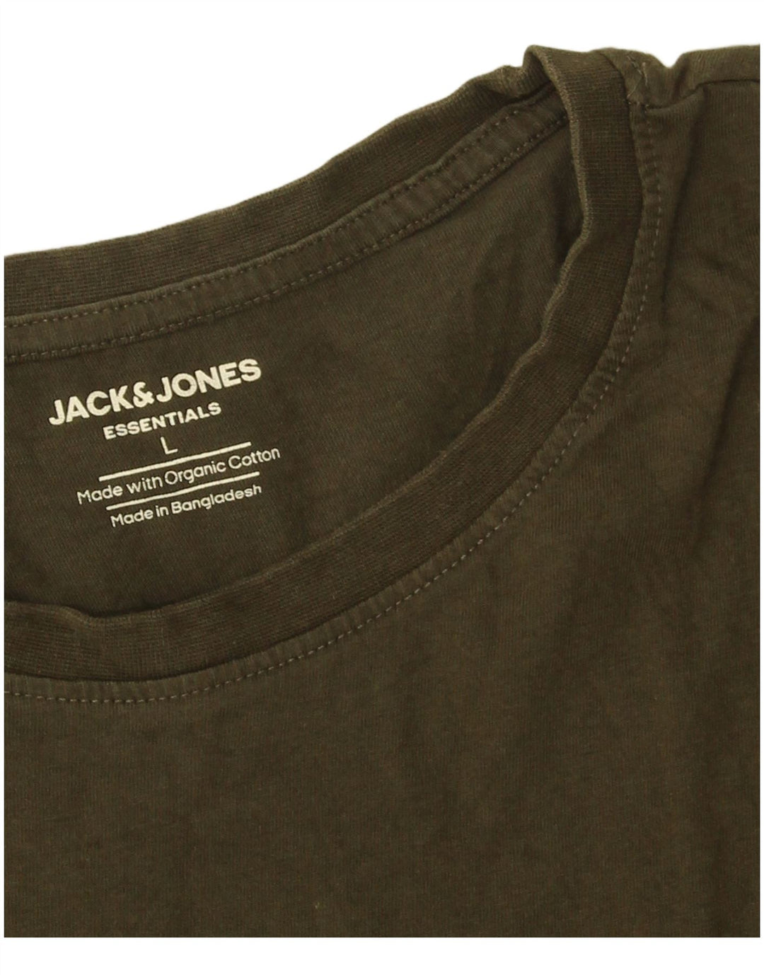 Jack & Jones Herre Lash T-Shirt Top Stor Khaki Bomuld