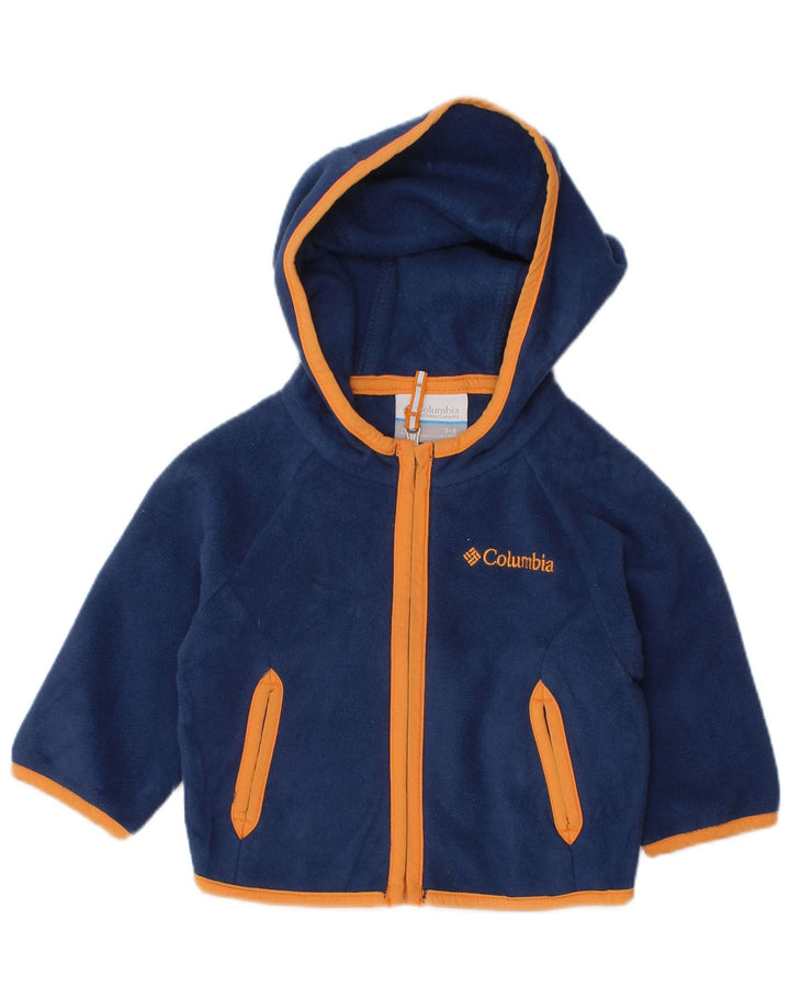 COLUMBIA Baby Boys Fleecejakke med hætte 3-6 måneder Navy Blue Colourblock