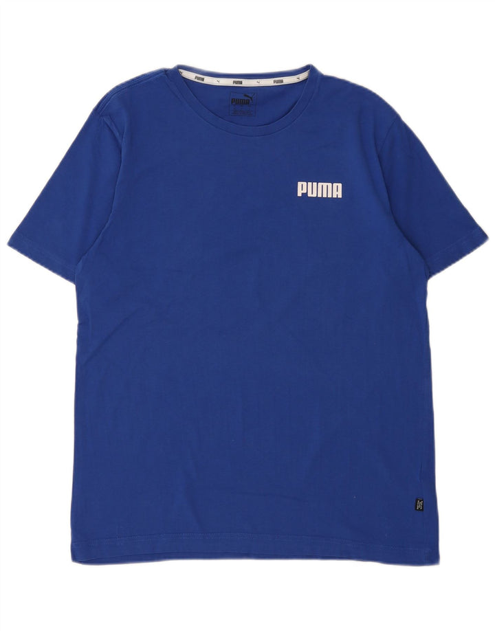Puma Herre T-Shirt Top Medium Blå Bomuld