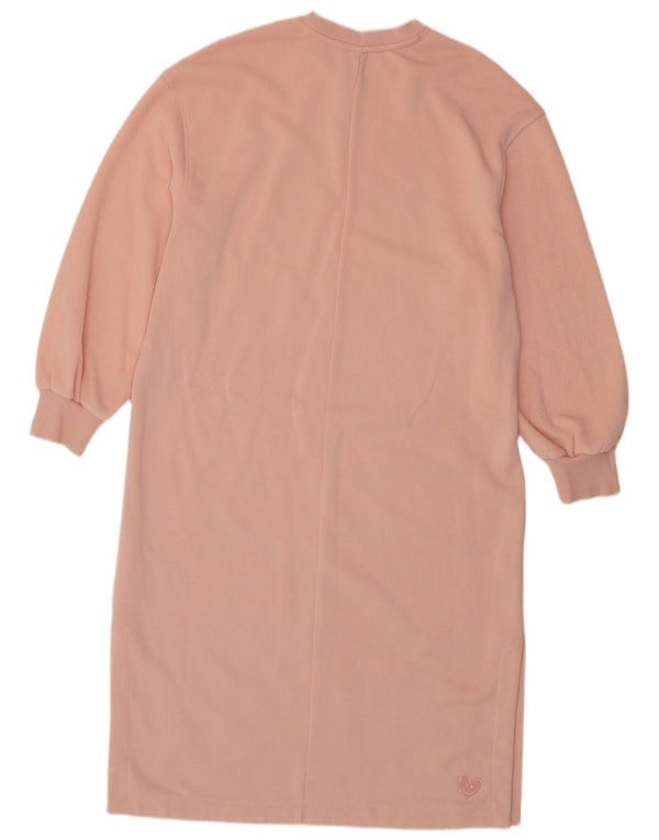 Adidas Dame Oversized Sweatshirt Jumper Dress UK 8/10 Small Pink Bomuld