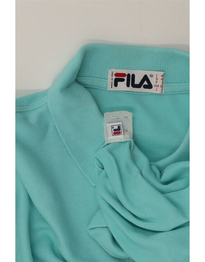 Fila Polo skjorte til mænd IT 48 Medium turkis bomuld