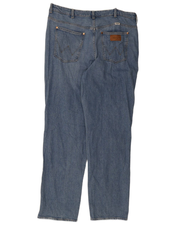 Wrangler Herre Mom Straight Jeans W36 L32 Blå Bomuld
