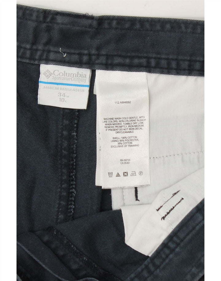 Columbia Herre Cargo Shorts W34 store marineblå bomuld