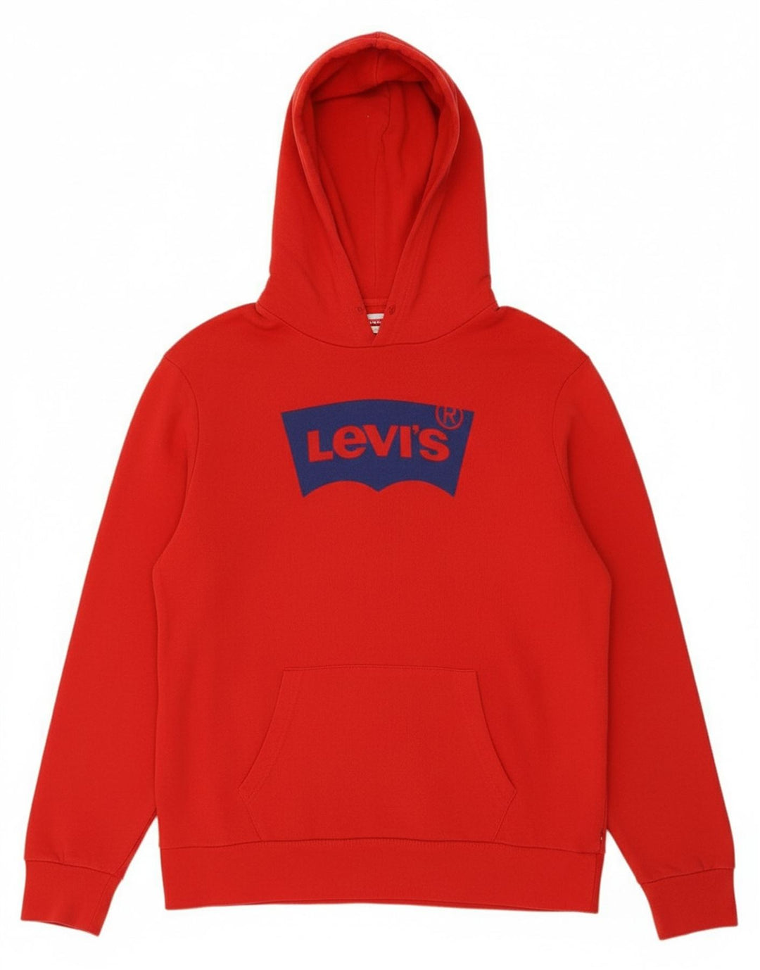 LEVI'S Mens Graphic Hoodie Jumper Large Red Cotton
