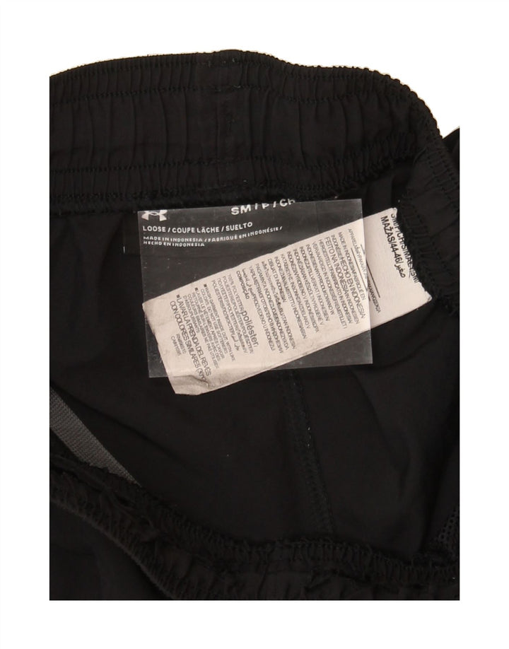 UNDER ARMOUR Boys Graphic Sport Shorts 7-8 Years Small Black Polyester Vintage Under Armour and Second-Hand Under Armour from Messina Hembry 