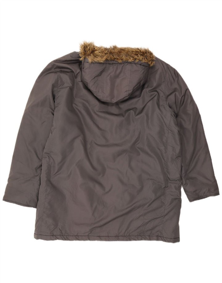 French Connection Herre hættepolstret frakke UK 42 XL Grå Polyester