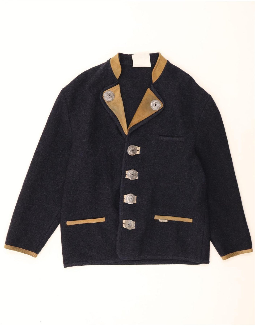Wesenjak Herre 4 Button Blazer Jacket UK 40 Large Navy Blue Colourblock