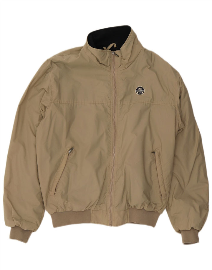 North Sails Herre Bomber Jacket UK 40 Stor Beige Polyamid