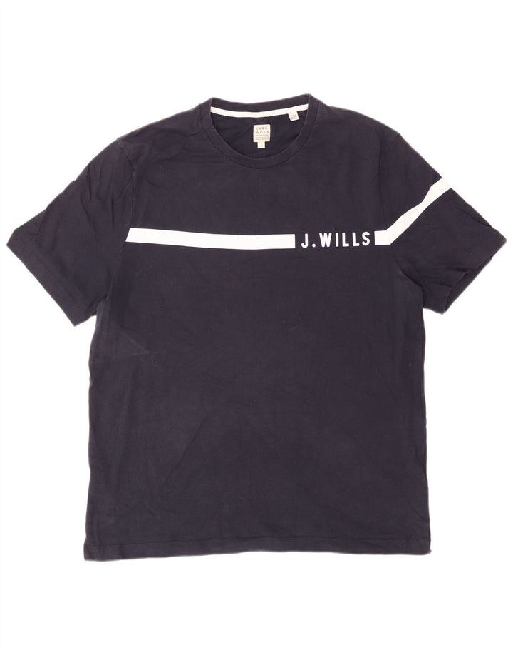 Jack Wills herre T-shirt top XL marineblå bomuld