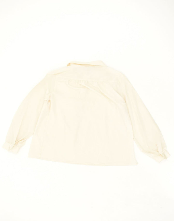 C&A Womens Shirt EU 42 Large Off White Polyester | Vintage C&A | Thrift | Second-Hand C&A | Used Clothing | Messina Hembry 