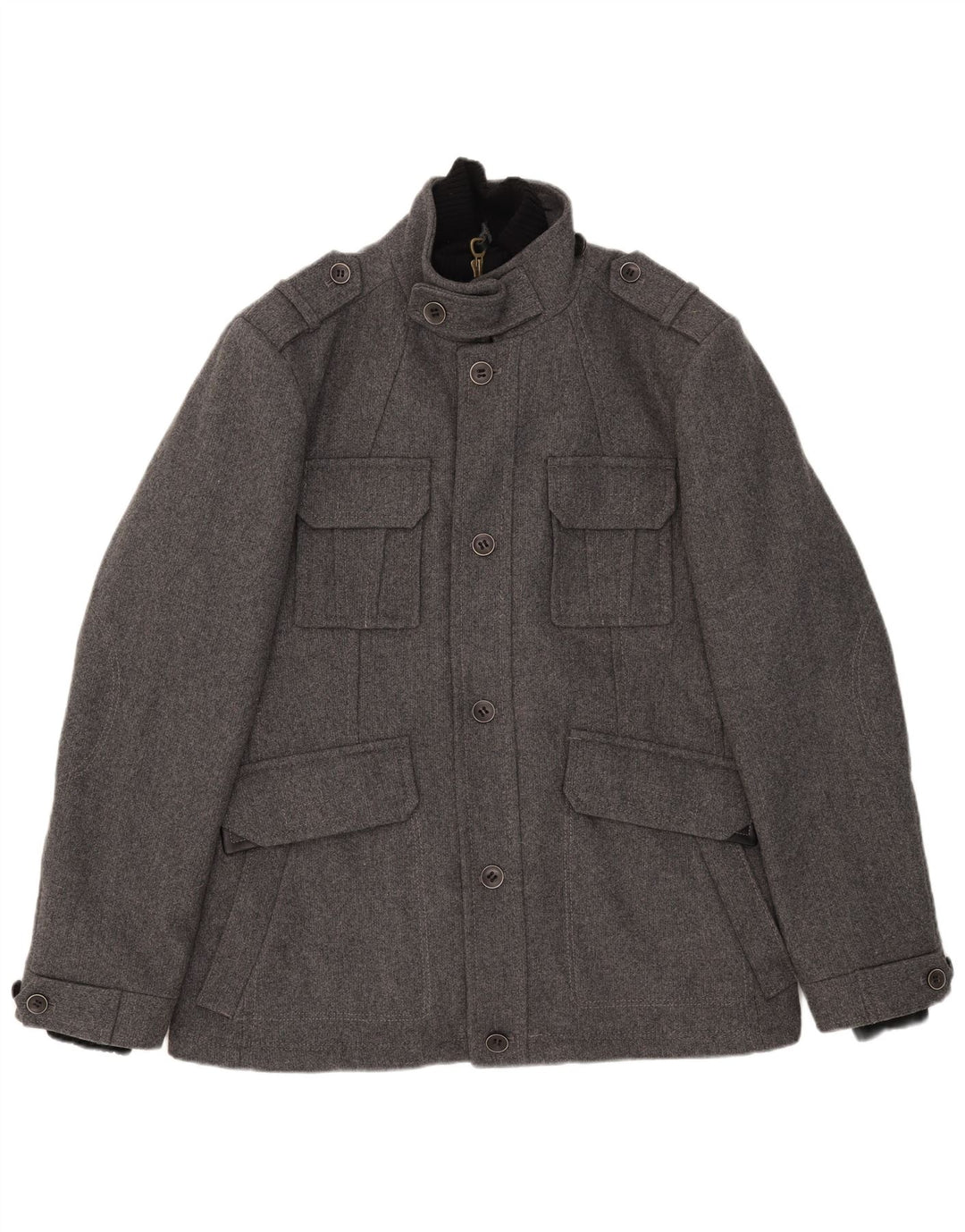 Esprit Herre Military Jacket UK 42 XL Grå Uld