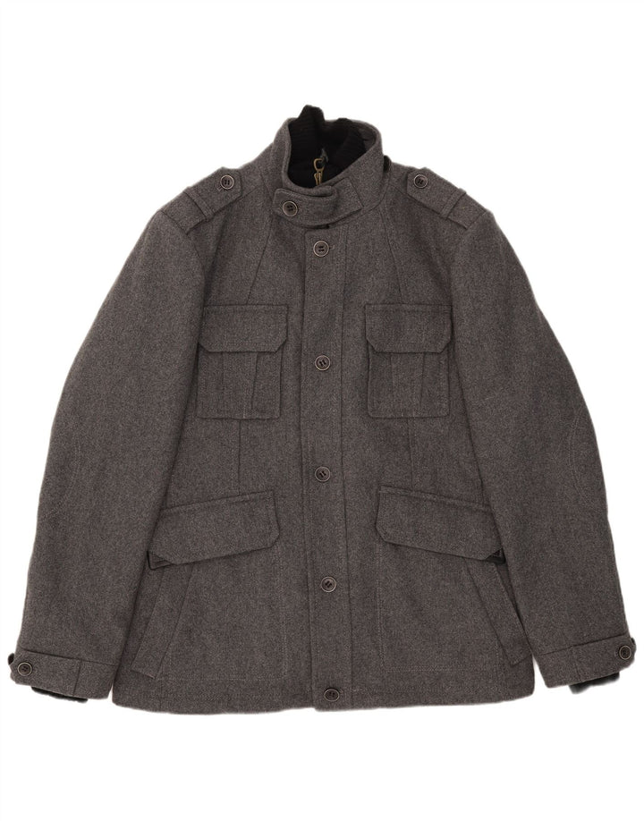 Esprit Herre Military Jacket UK 42 XL Grå Uld