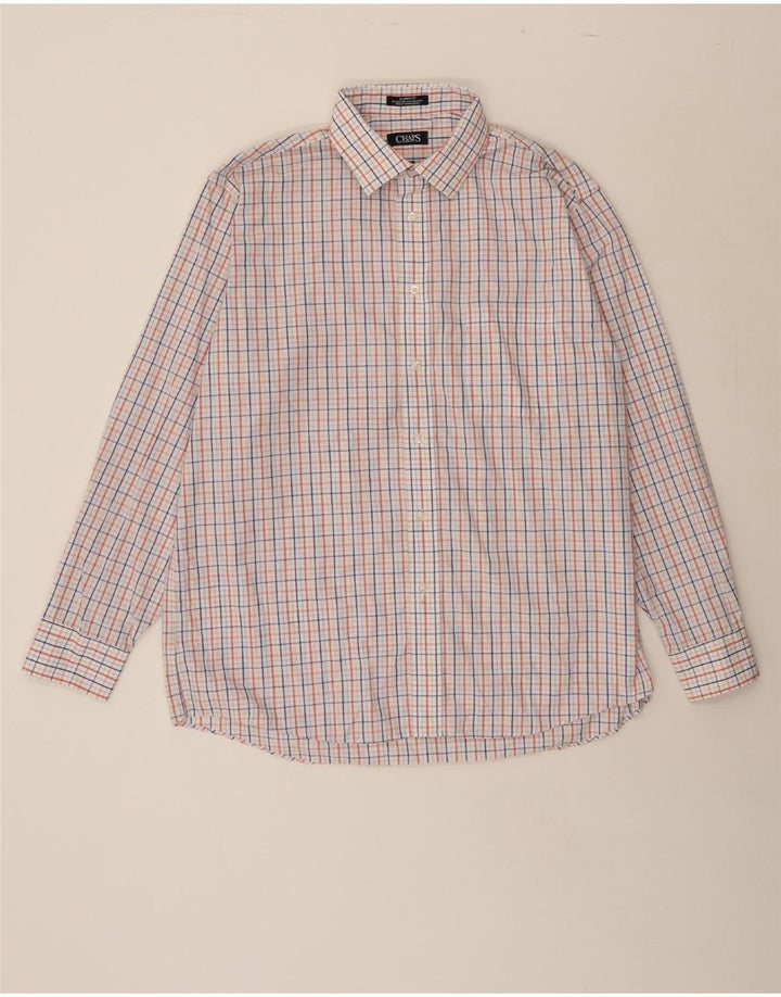 CHAPS Mens Classic Fit Shirt Size 17 1/2 XL Multicoloured Check Cotton Vintage Chaps and Second-Hand Chaps from Messina Hembry 